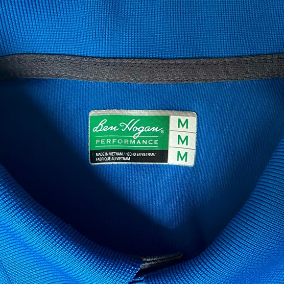 Ben Hogan Performance Golf Polo Shirt Blue + Black - Men’s Size M - Picture 4 of 6